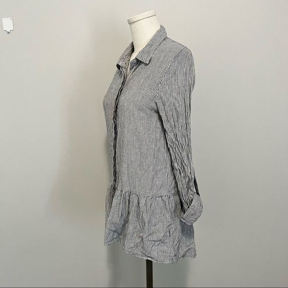 Anthropologie Sunday In Brooklyn Wiley  Striped Button Down Cotton Blouse - Picture 4 of 11